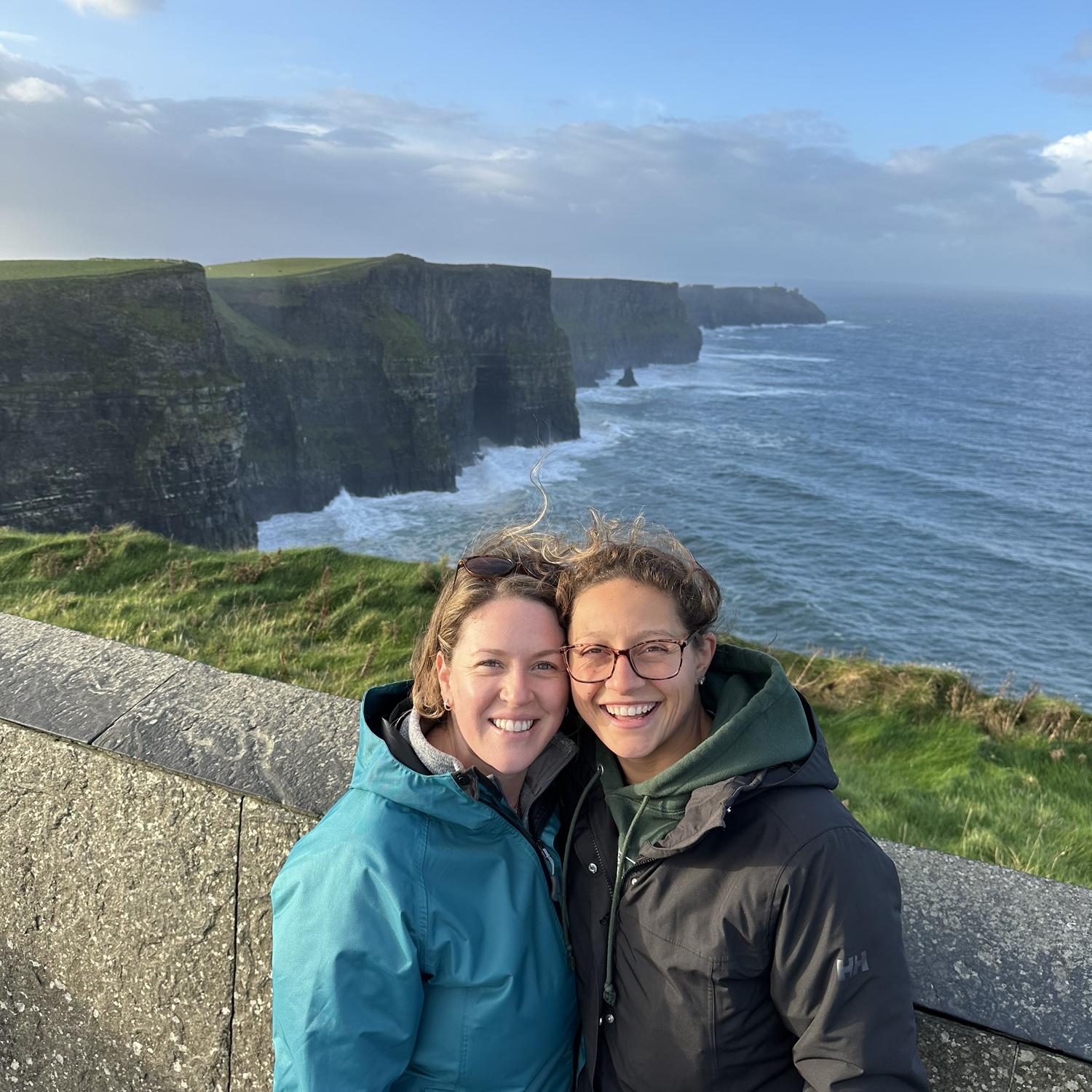 Our first international trip at the Cliffs of Moher in October 2024.