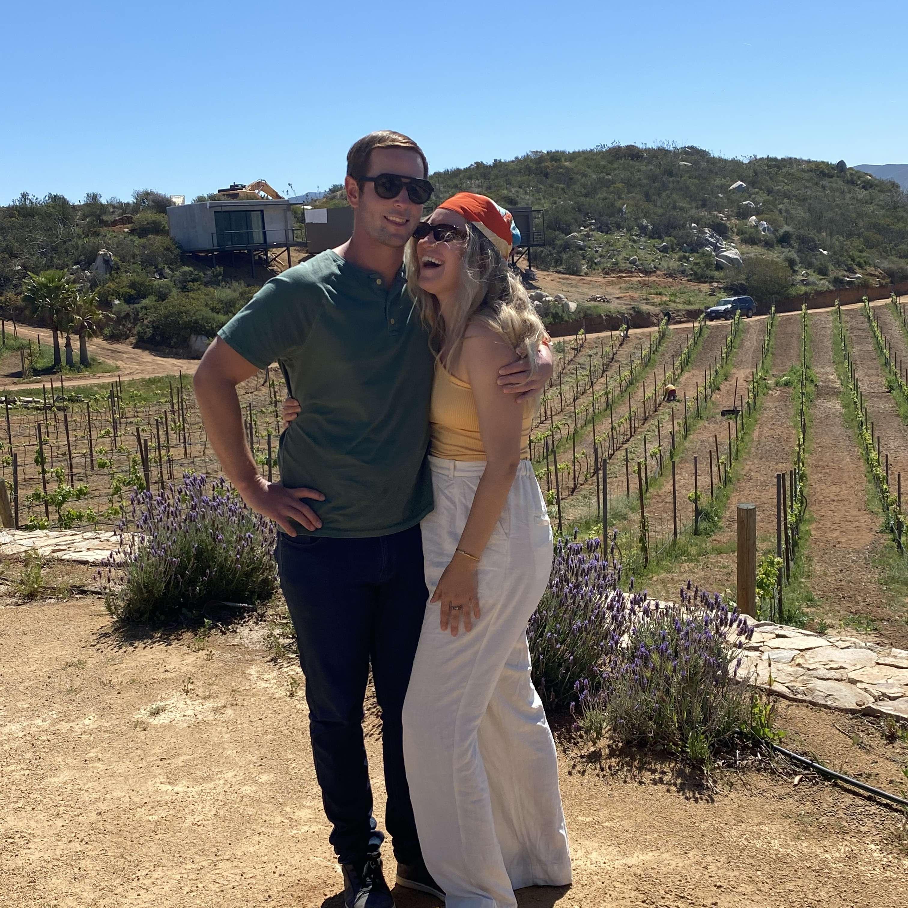 Wine tasting in Valle De Guadalupe with Erika's parents