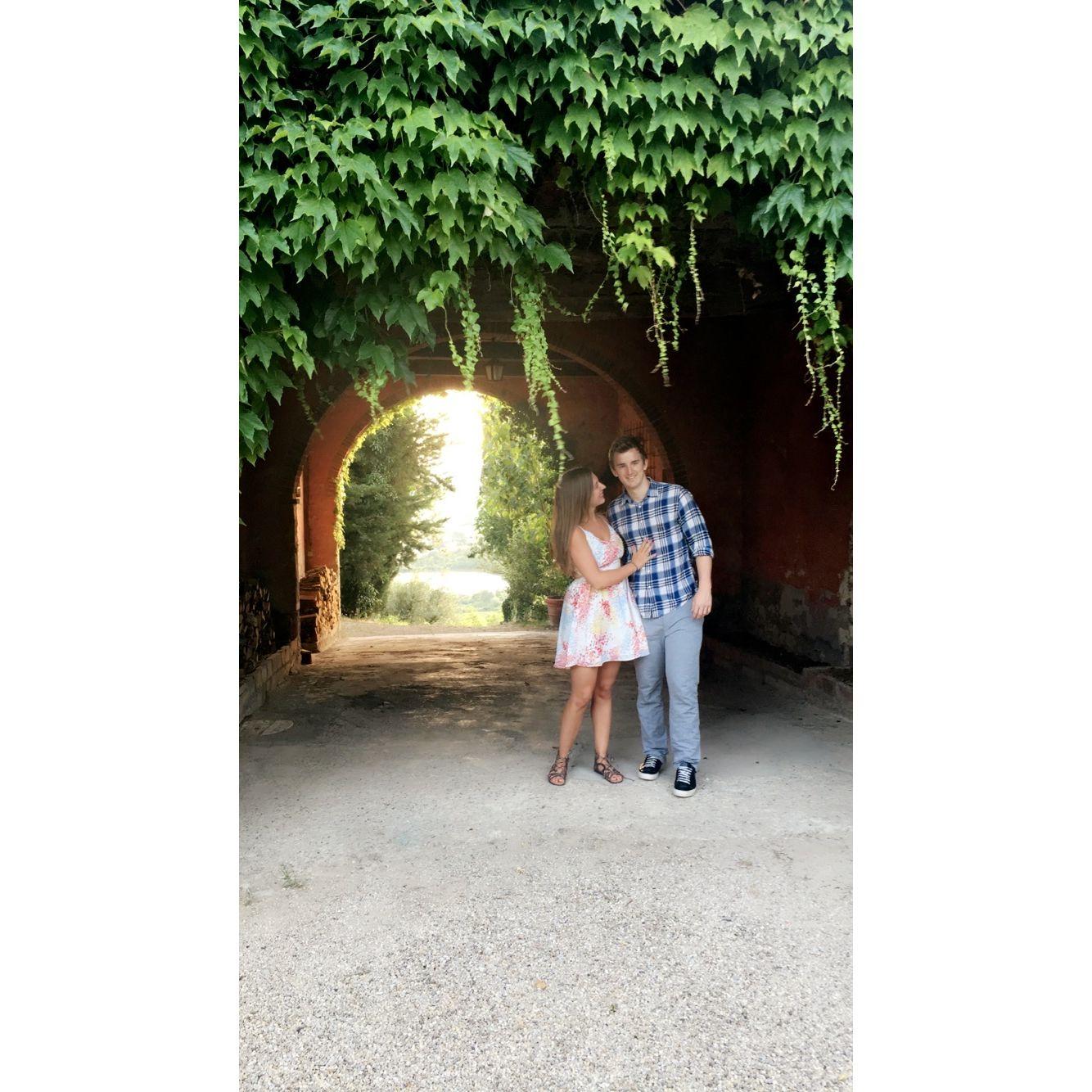 Us in Tuscany our favorite place