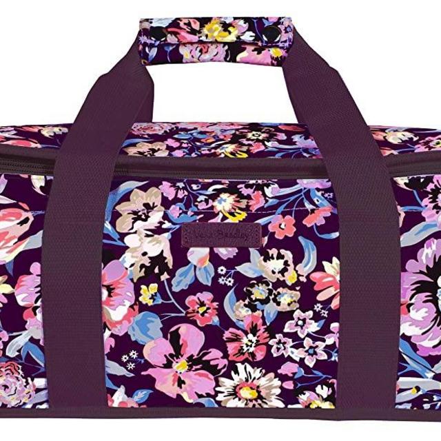 Vera Bradley Floral Insulated Casserole Dish Carrier, Fits Up To 2 Baking Dishes, Indiana Rose