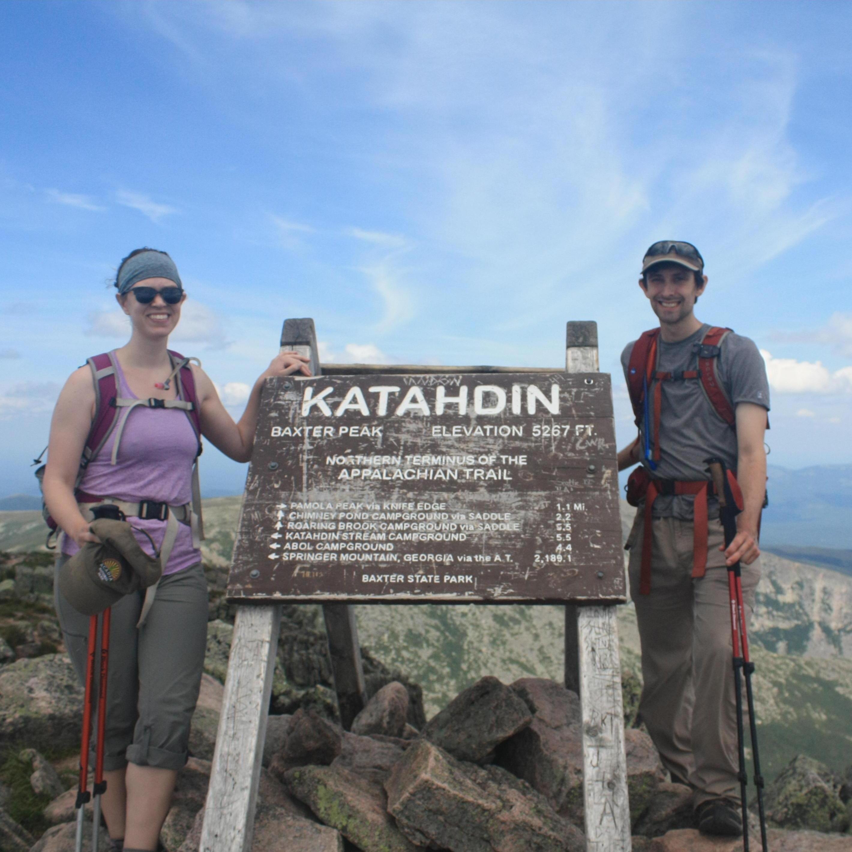 Valerie's second time hiking Katahdin - but first time with good weather and actual views.