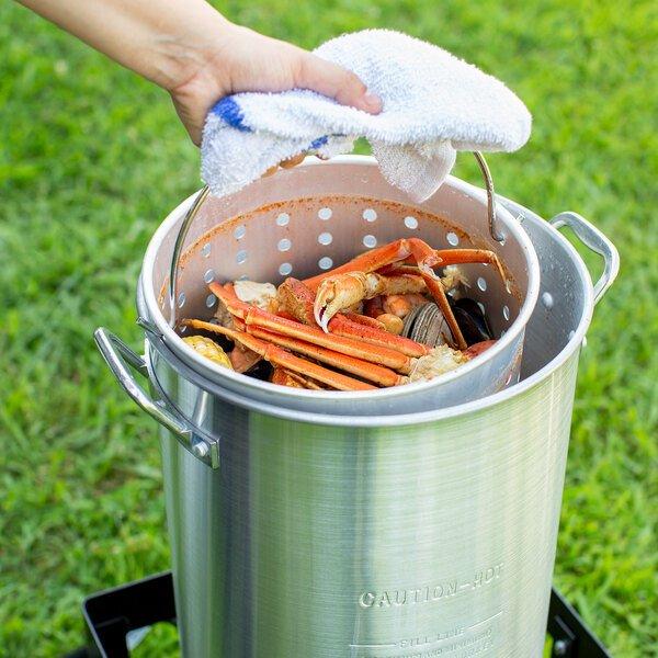 Backyard Pro BP30-SSKIT All Stainless Steel 30 Qt. Turkey Fryer / Seafood Boiler Kit - 55,000 BTU
