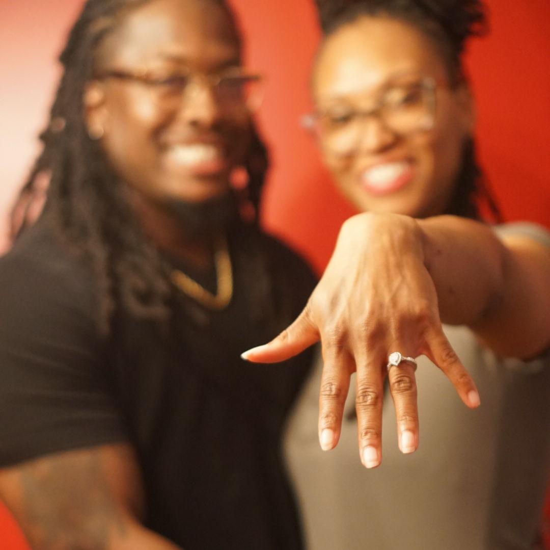 The day we announced to our friends and family that we are engaged.