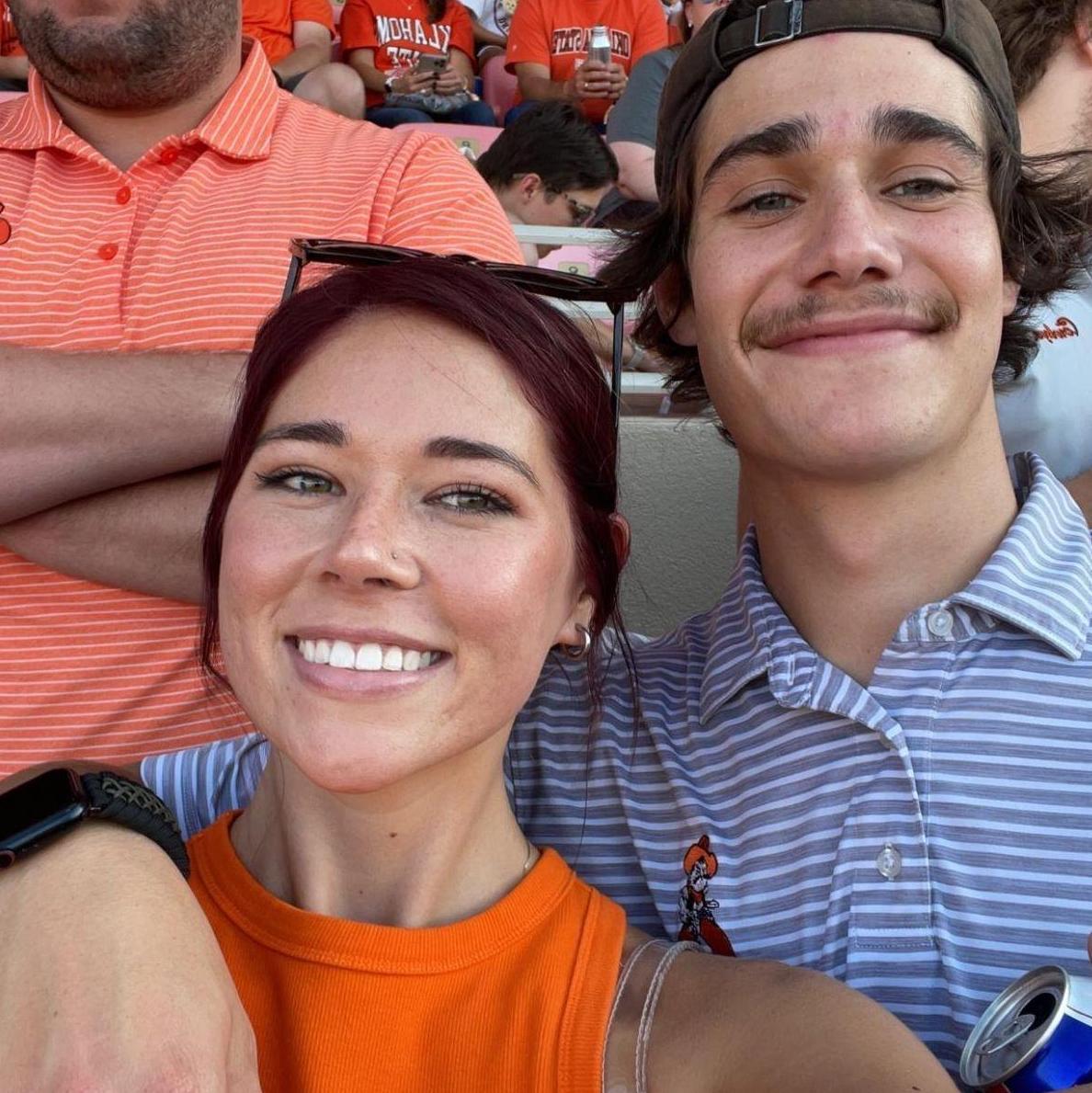 Our first OSU game. The things you do for love #Boomersooner