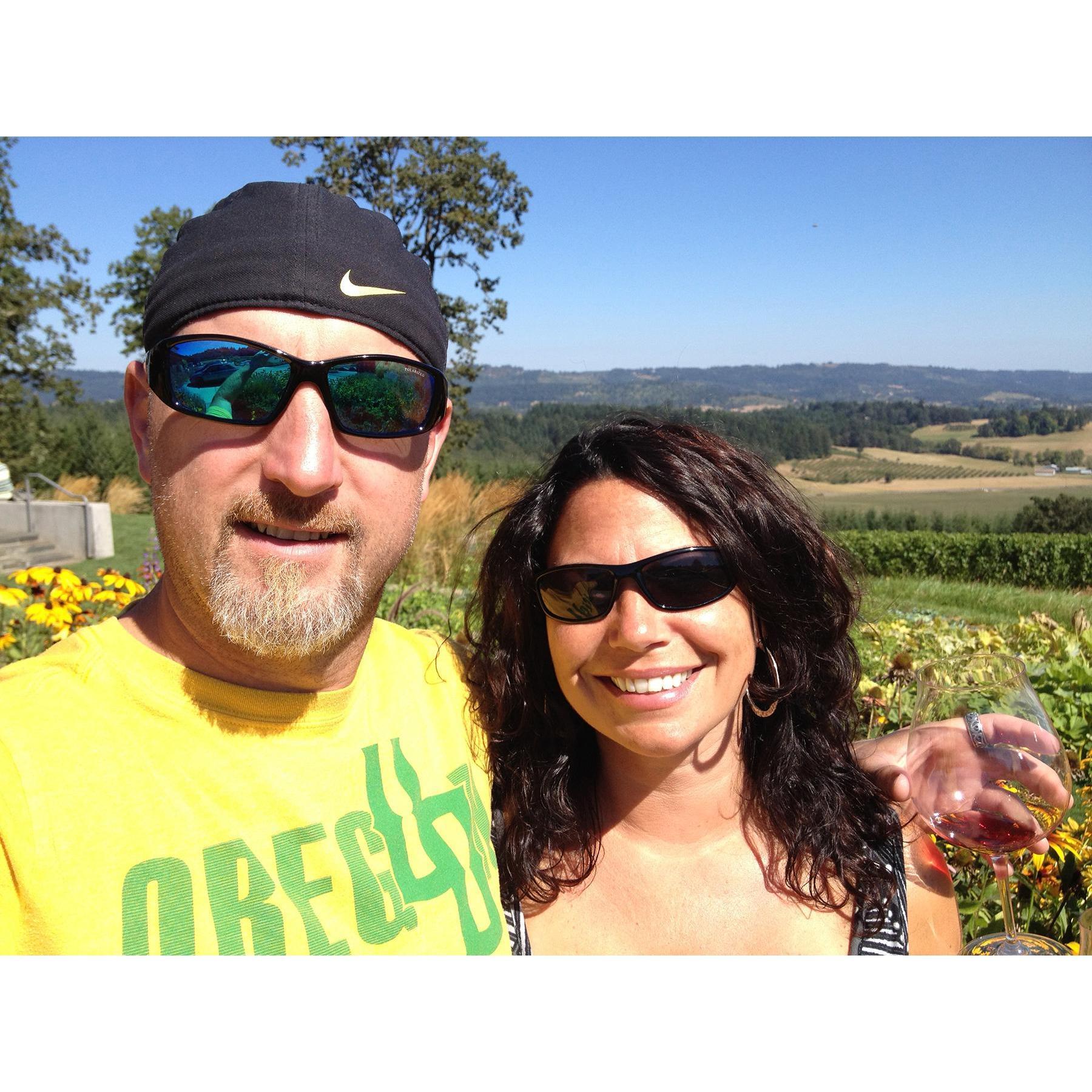A trip to wine country on a beautiful day.