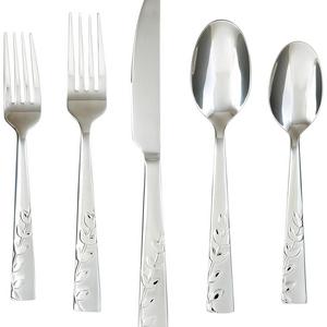 Cambridge Silversmiths Inc - Cambridge Silversmiths Blossom Sand 20-Piece Flatware Set, Service for 4