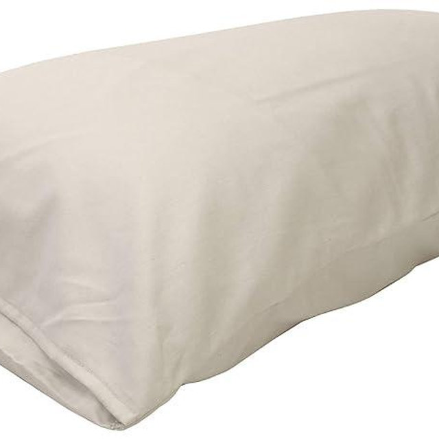 Bean Products King Pillow with Pillowcase - Organic Kapok Filled Soft Neck Pillow with Organic Cotton Case - Hypoallergenic and Breathable Pillowcase with Zipper - Made in the USA, 20" x 36"