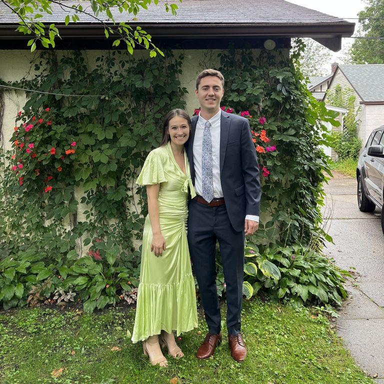 celebrating the rippies! felt like prom taking a photo in the backyard of will's childhood home