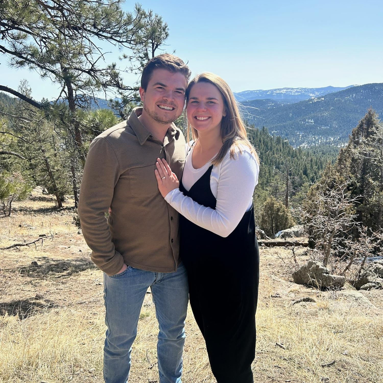 Bryan proposed to Abbie at Mount Falcon. He told her they were going on a picnic with a couple friends. When he popped the question Abbie eloquently responded, "hell yes!"