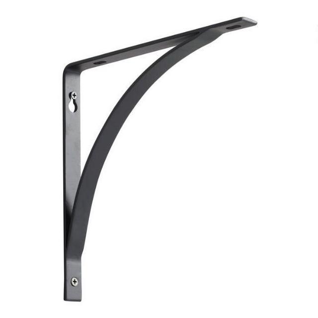 Large Black Arched Shelf Brackets 2 Pack