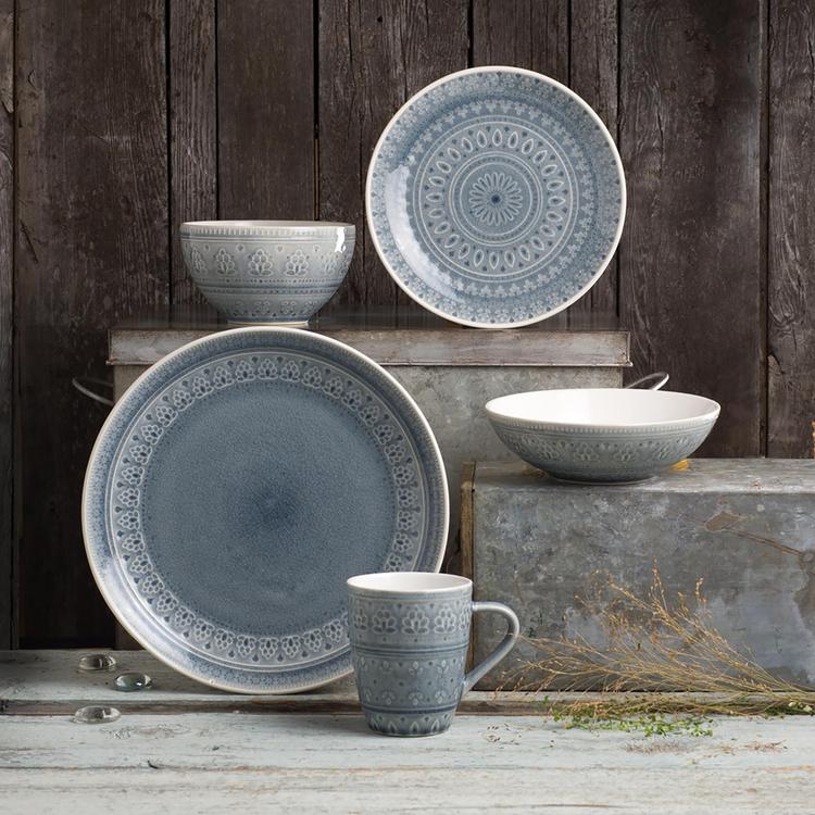 Fez Stoneware 16 Piece Double Bowl Dinnerware Set – Euro Ceramica