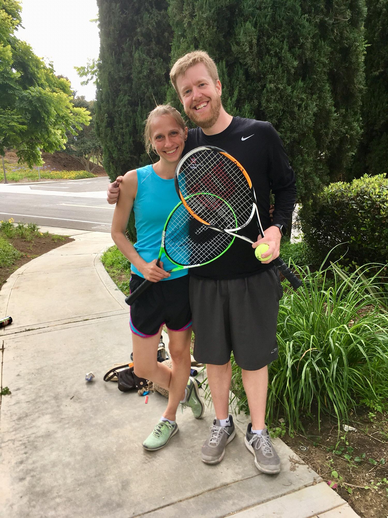 Father's Day tennis in Irvine, CA.