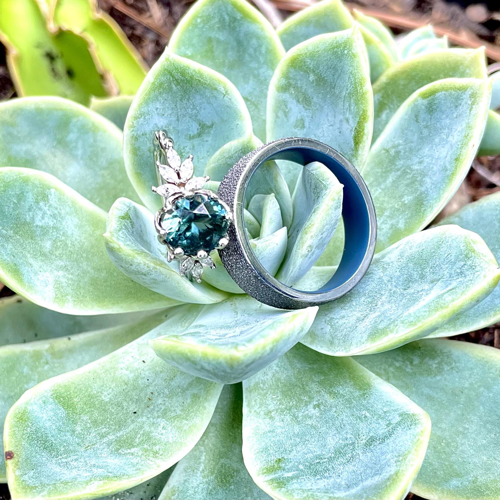 We also took a ton of photos of our rings with plants