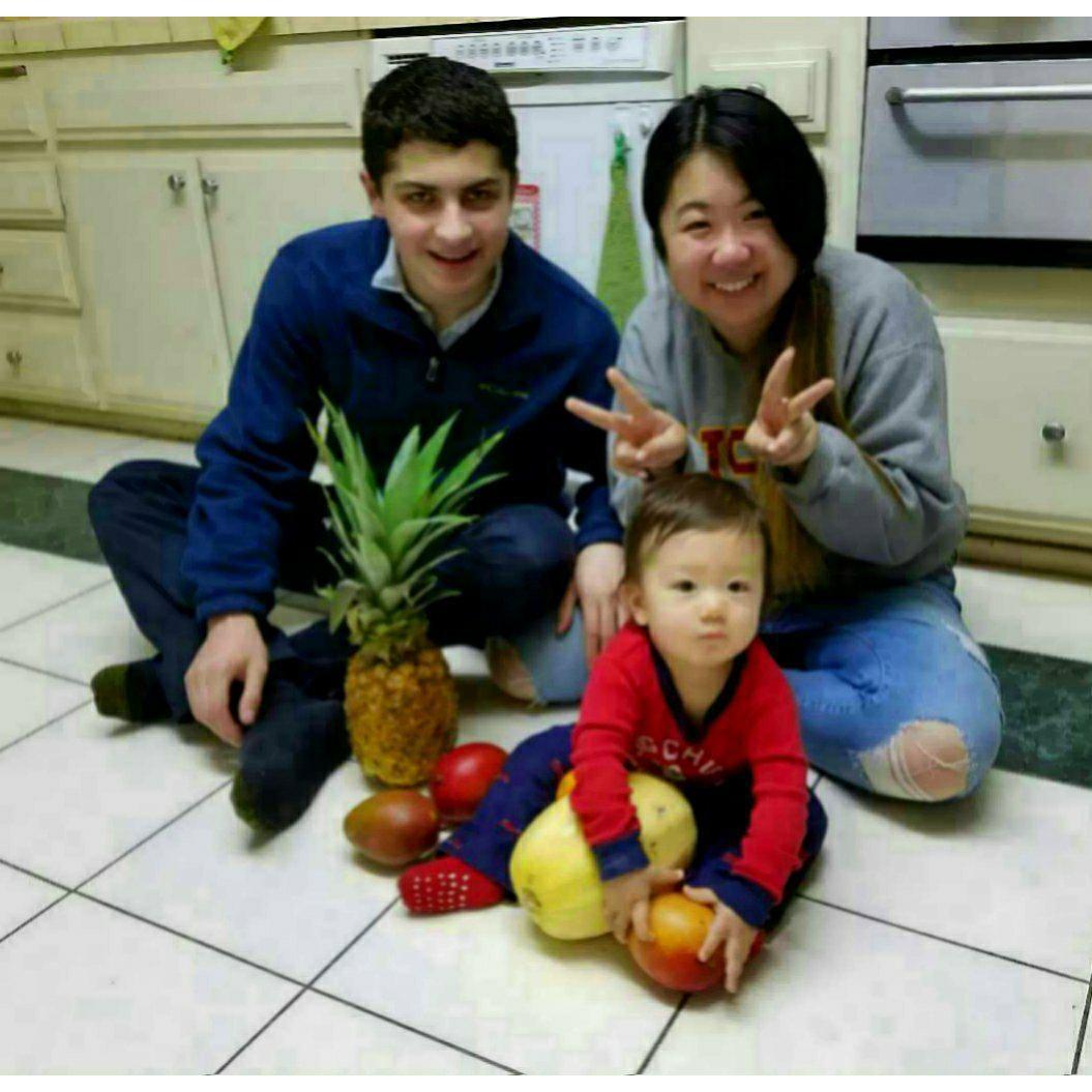 An early pic of our nephew Derek when he was obsessed with fruit.