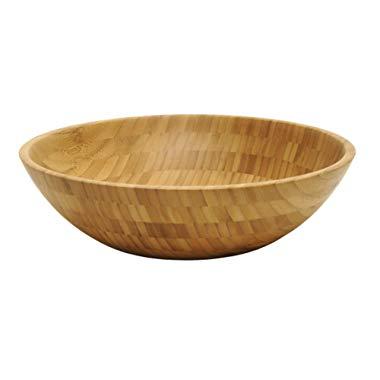 Lipper International Bamboo Wood Salad Bowl