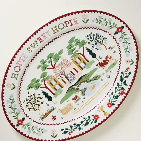 Rifle Paper Co. Home Sweet Home Porcelain Platter