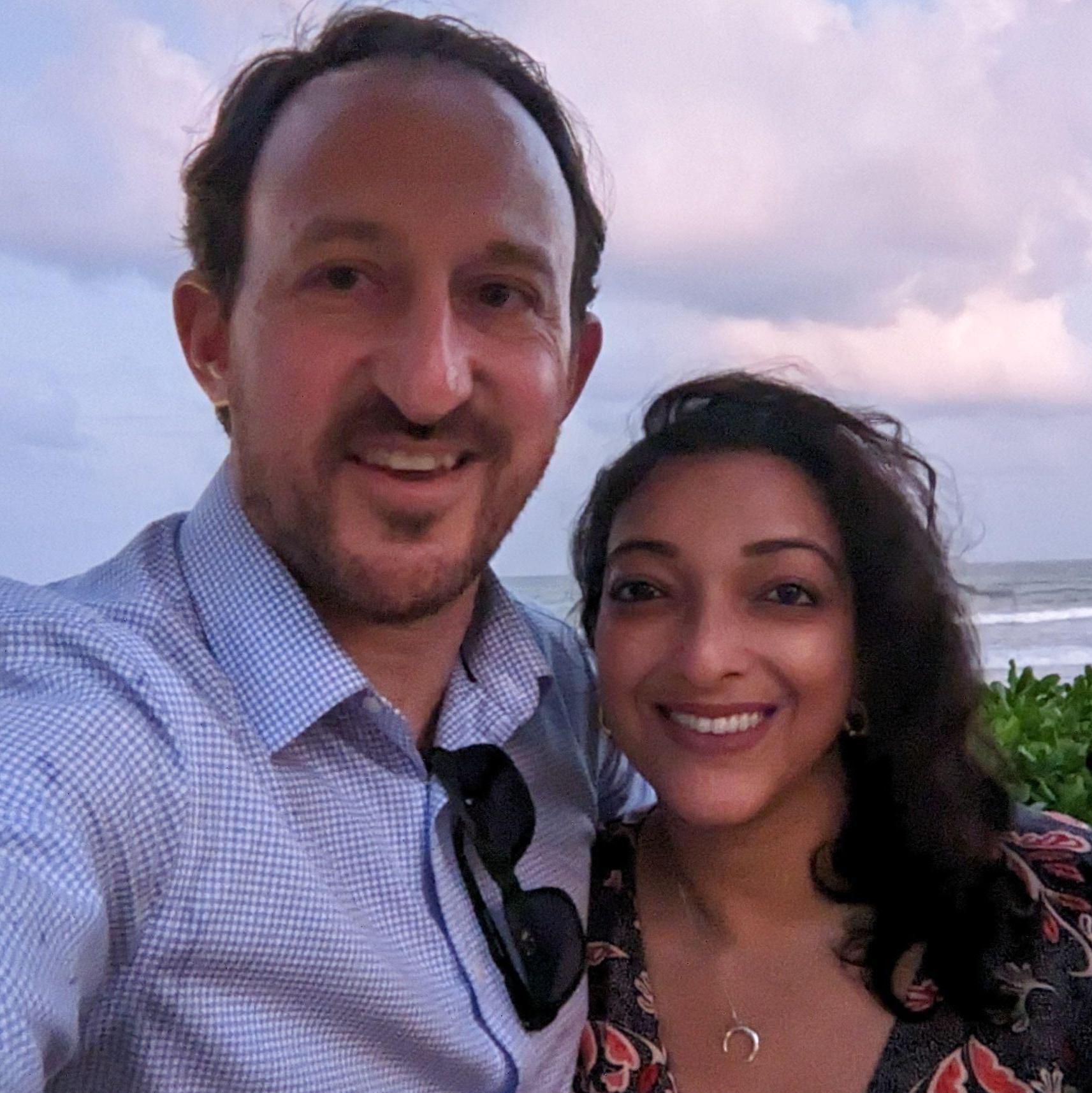 Posing before a romantic dinner we had on the coast of the Gulf of Mexico!