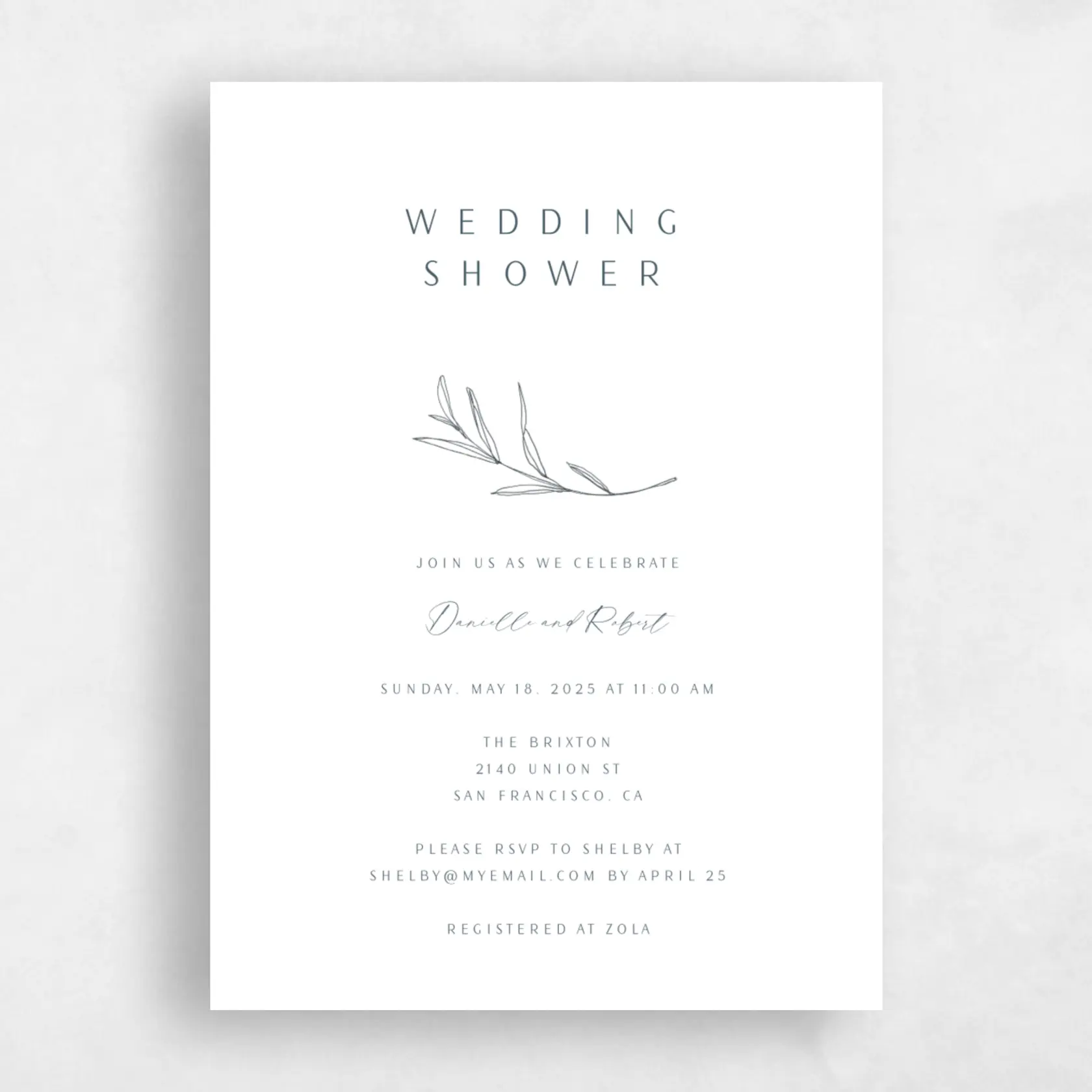 Wedding Shower Invitation - Avila Classic preview