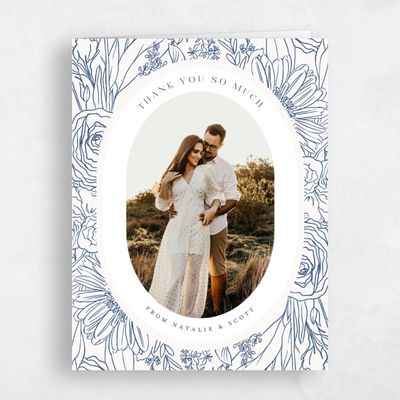 Dusty Cobalt, Blue Wedding Thank You - Corentine Photo