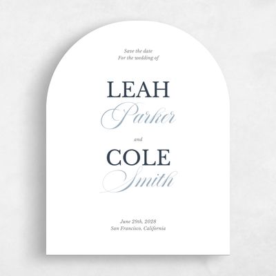 White Arch Wedding Save the Date - Ellis Portrait