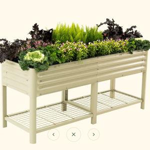 Elevated Garden Bed - V Series 2' x 6' | Pearl White