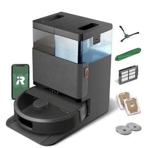 iRobot - Roomba 505 Combo Vacuum & Mop + AutoWash Dock - Extending Spinning Mop Pads, Self-Empties, Pad Wash & Heated Dry, LiDAR - Black