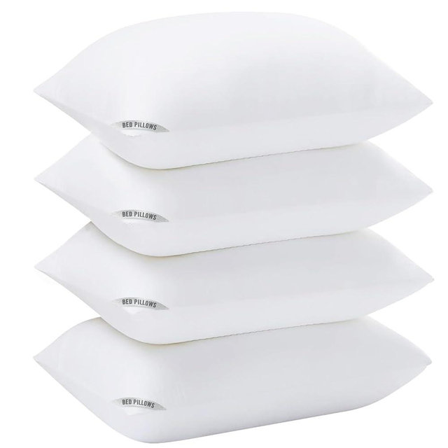 Sycoodeal King Size Bed Pillows for Sleeping 4 Pack,Luxury Hotel Pillows,Comfortable and Supportive,Machine Washable,Suitable for Stomach,Back and Side Sleepers.