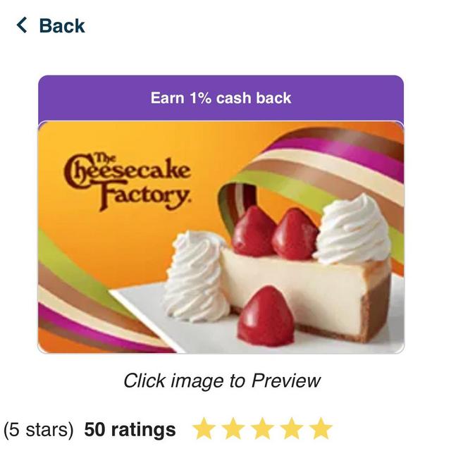 Buy The Cheesecake Factory Gift Cards | GiftCardGranny