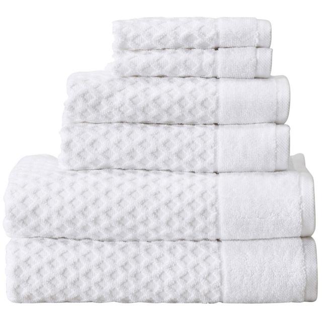 100% Cotton Quick-Dry Diamond Textured Bath Towel Set - Great Bay Home