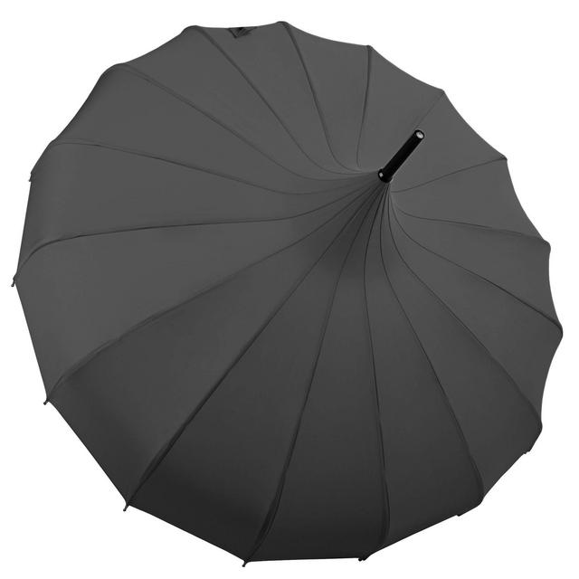 Kung Fu Smith Vintage Black Parasol Umbrella, Victorian UV Protection Rain Umbrella Parasol for Women and Girls