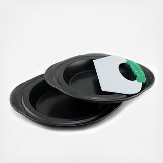 PerfectSlice 2-Piece Pie Pan Set with Slicing Tool