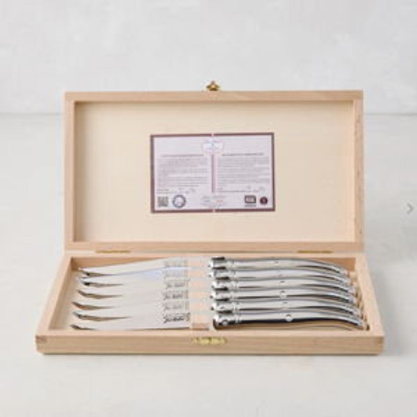 Jean Dubost Laguiole Stainless Steel Table Knives, Set of 6 - Hudson Grace