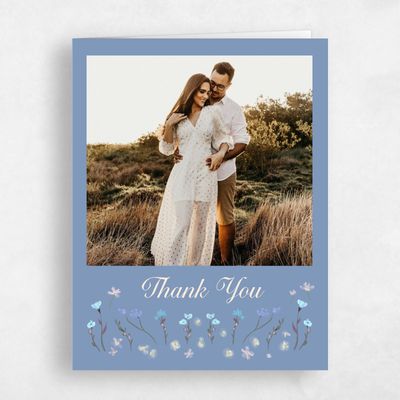 Denim Blue Wedding Thank You - Harebell Photo