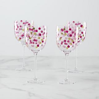 It's Raining Confetti Wine Glass, Set of 4
