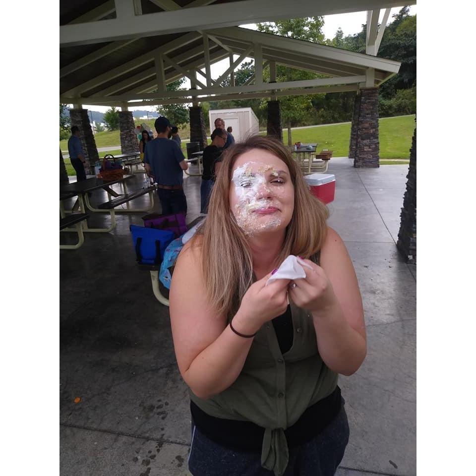 The time Aaron shoved cake in my face at my nieces birthday party saying it was practice for the wedding. So, he is getting lots of cake in his face at the wedding! Payback is coming.