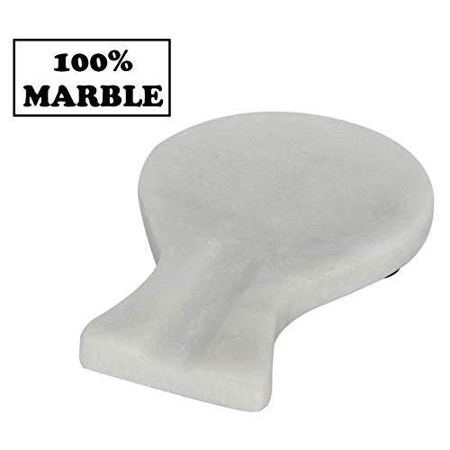 RADICALn Spoon Rest Handmade Marble Big White Spatula Ladle Fork Utensil Rest - Non Ceramic Non Copper Spoon Rests Kitchen Organizer - Chef Cooking Helper Tool Countertop Spoon Holder