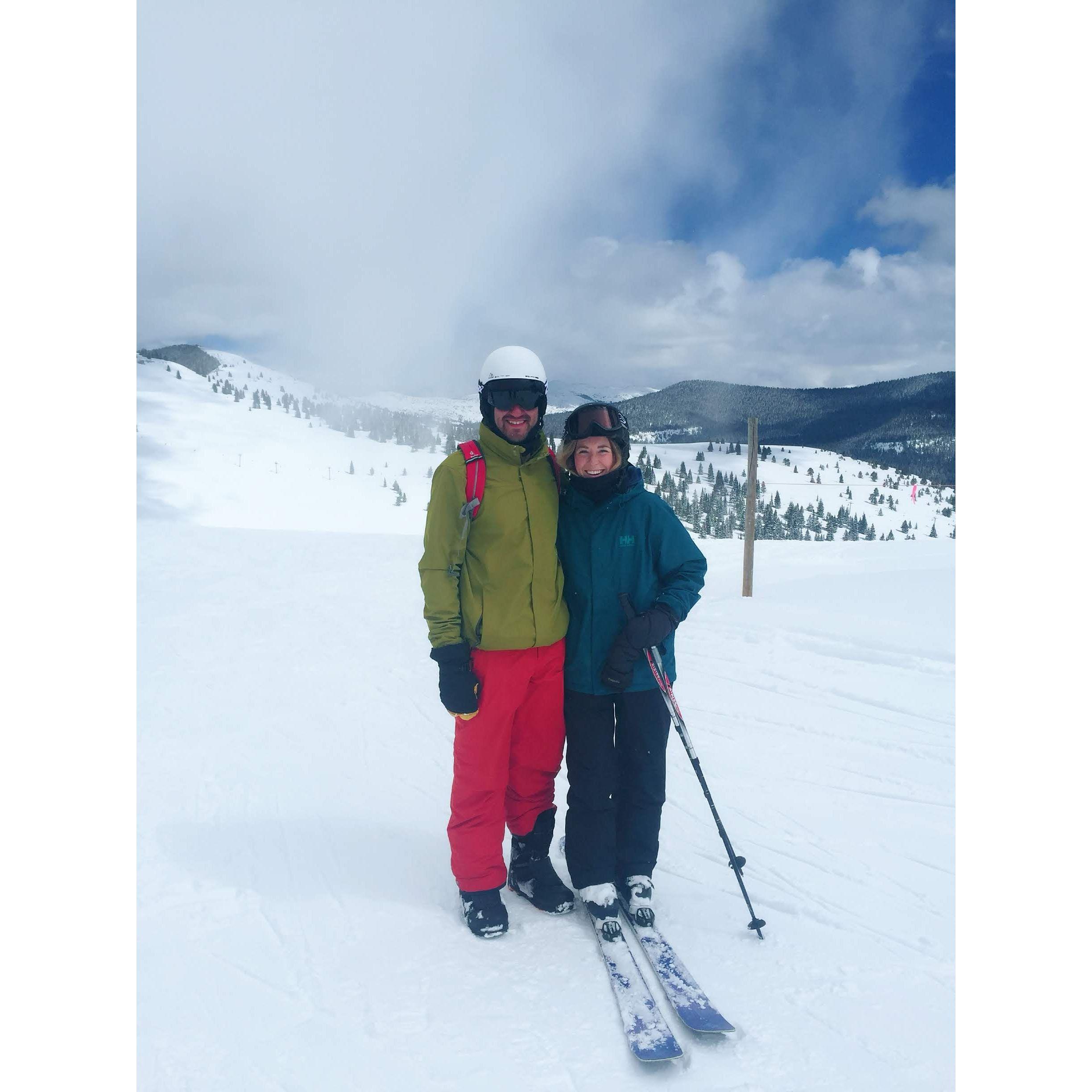 April 2019 - Our first photo together,  We started dating in March of 2019!