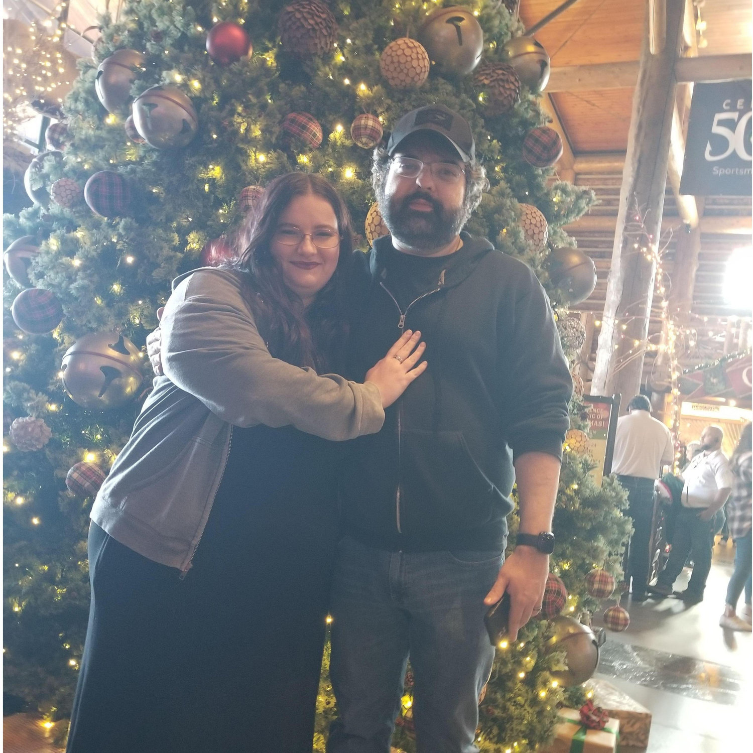 Our niece, M, took this fun photo of us! She has a wonderful eye and definitely captured our love.