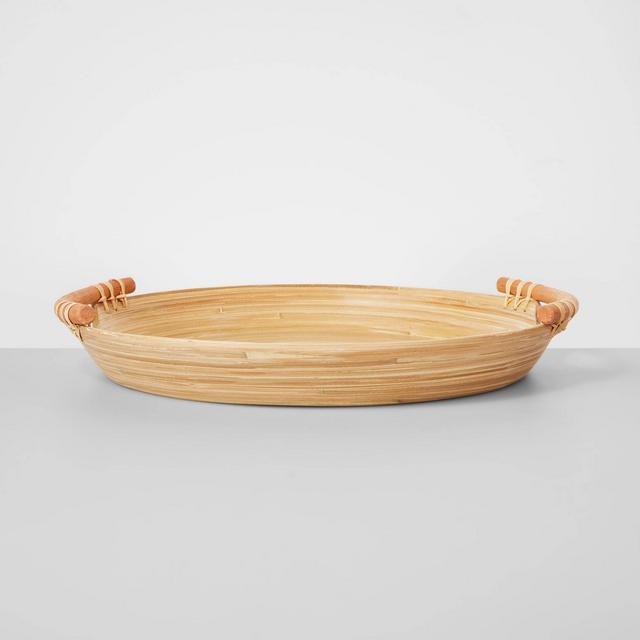 16" Rattan Classic Serving Tray with Handles - Opalhouse™