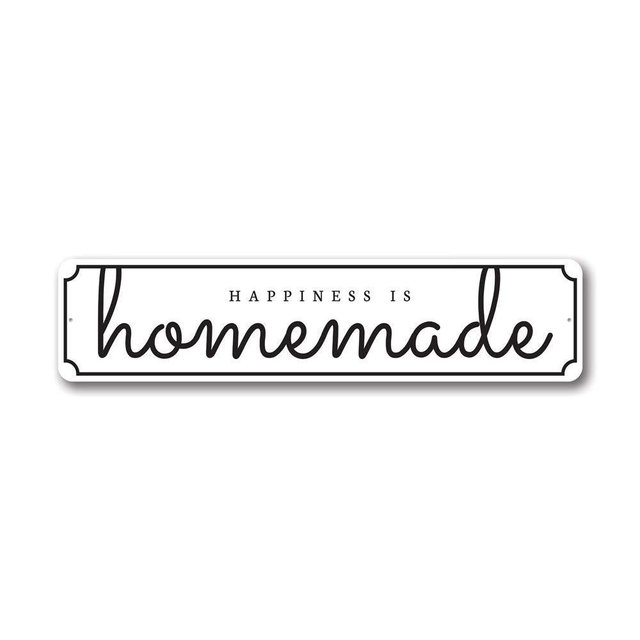 Happiness is Homemade Kitchen Sign, Home Decor, Kitchen Decorative Aluminum Sign - 6 x 24 inches