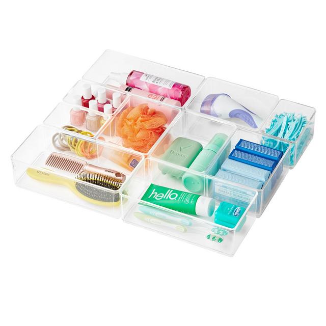 The Home Edit 10 Piece Plastic Bath Edit, Plastic Modular Storage System