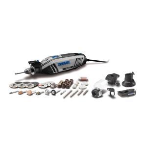 Dremel - 4300 Series 1.8 Amp Variable Speed Corded Rotary Tool Kit with Mounted Light, 40 Accessories, 5 Attachments and Case