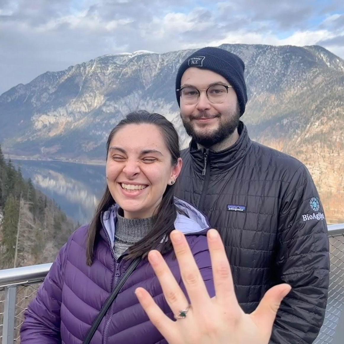 Anton proposed in the mountains of Salzburg, Austria on a family vacation March 8, 2023