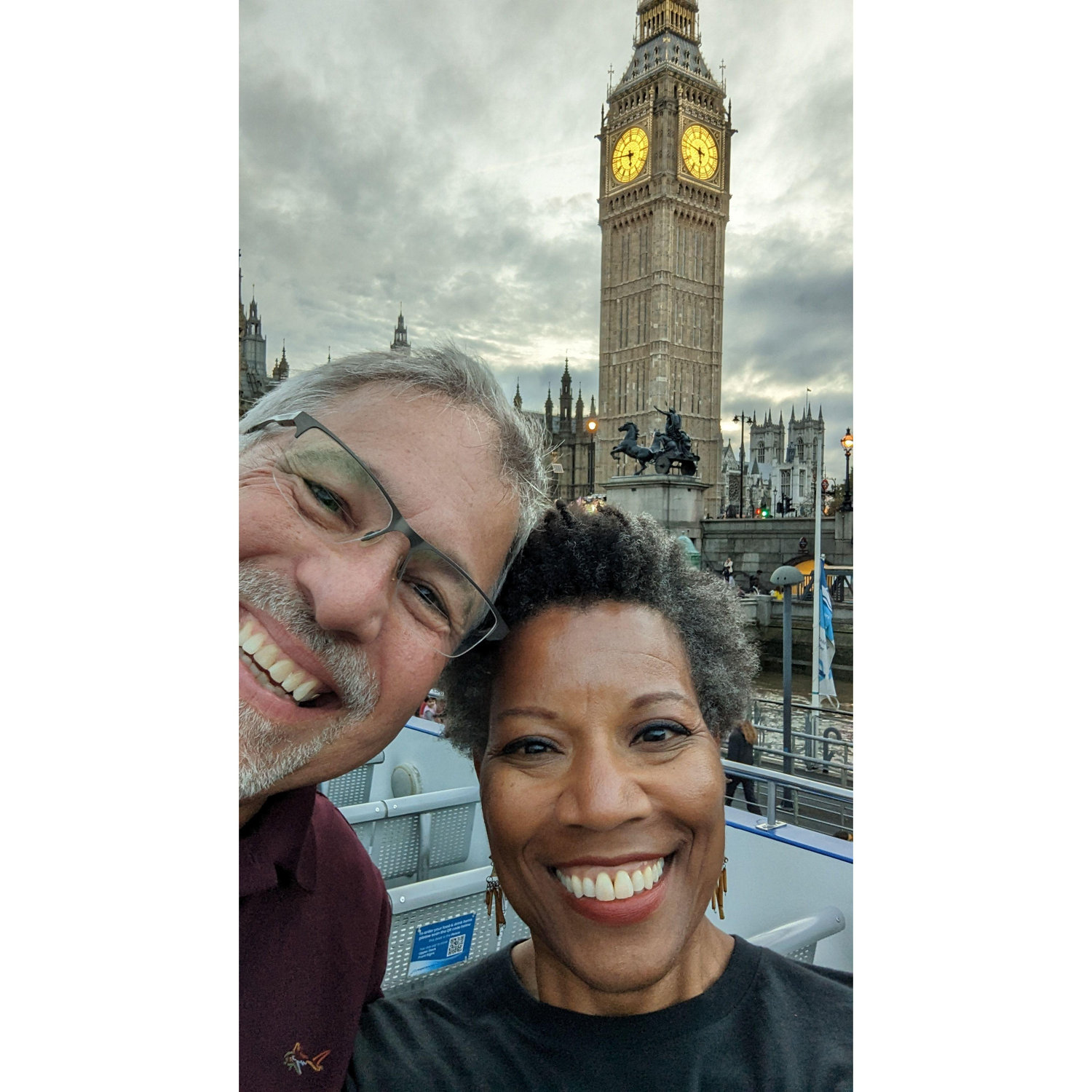 This was our first real trip together - we think even Big Ben was smiling!