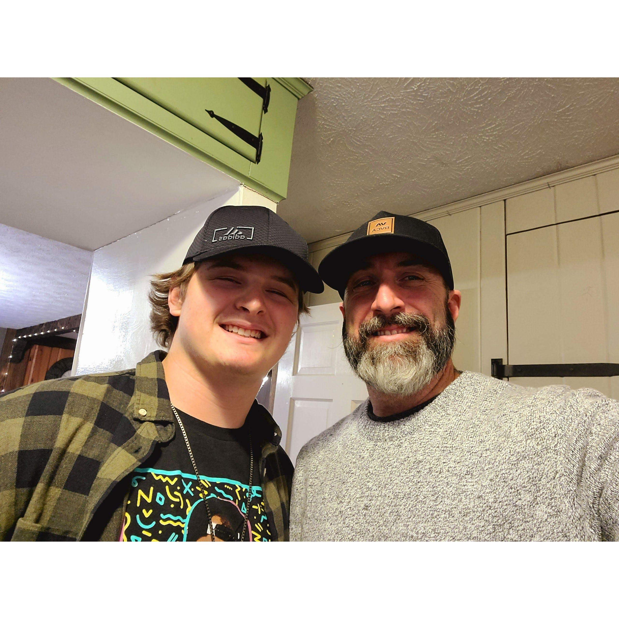 Father and son, Christmas 2020!