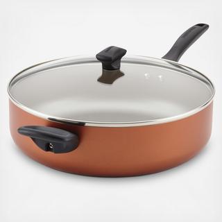 Nonstick Covered Jumbo Saute Pan with Helper Handle