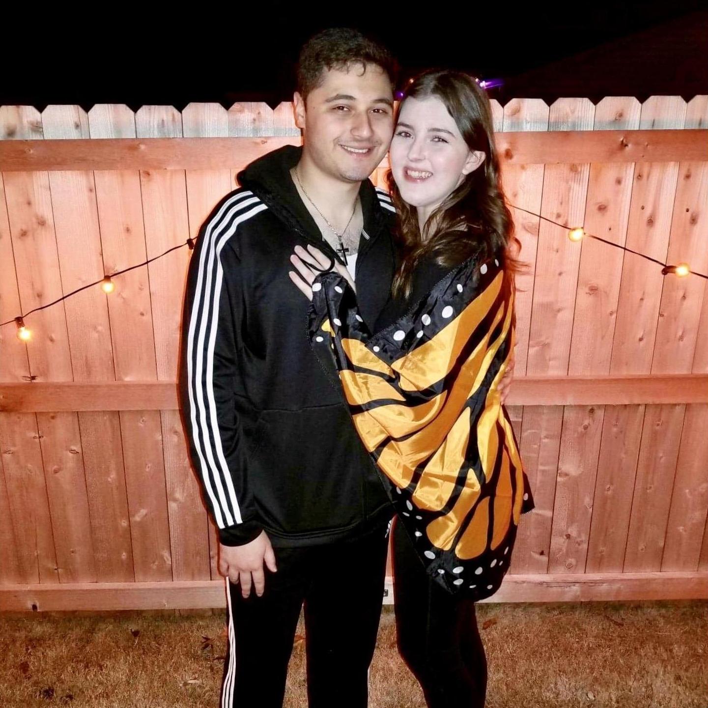 Recreating the Halloween outfits we wore when we met each other - except a two years later and now dating!