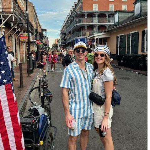 February 9th, 2024: A couple of sailors at Mardi Gras in New Orleans.