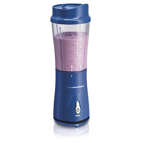 Hamilton Beach Personal Smoothie Blender With 14 Oz Travel Cup And Lid, Blue 51132