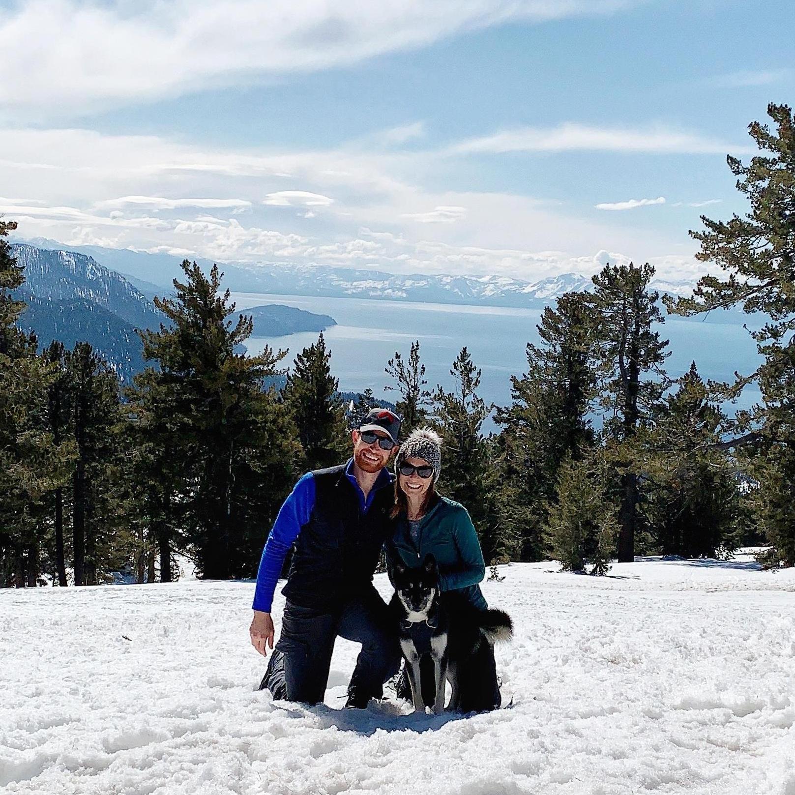 Chickadee Ridge, Tahoe. We snowshoe here, we sit in awe of nature here, we feed little birds here, Echo is free here, and we got engaged here.